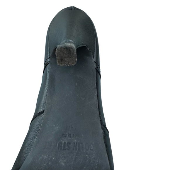 Colin Stuart Black Leather high heel booties, 4” heel, size 7 - Picture 10 of 15
